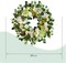 Spring Wreaths for Front Door, 24" Artificial Green & White Floral Wreath with Peony & Hydrangea – Spring Summer Indoor Outdoor Wreath for Home, Wall, Porch, Wedding & Party Décor